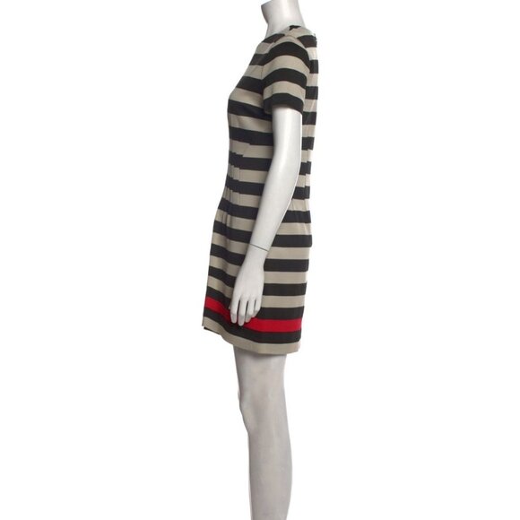 DIANE VON FURSTENBERG DVF Striped Short Sleeve Mini Dress Sz 6 - Picture 2 of 4